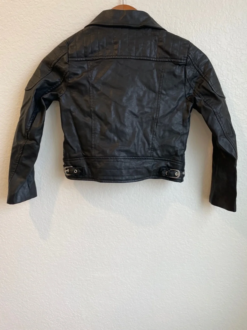 Bardot Junior • Black Leather Asymmetrical Moto Jacket • 8